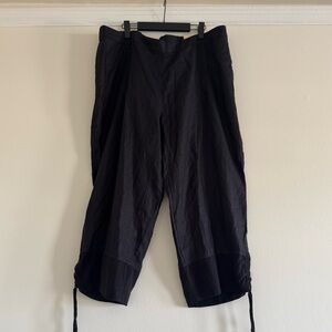 Soft Surroundings Size 1X Black Straight Leg / Crop Pants Cotton NEW WITH TAGS!